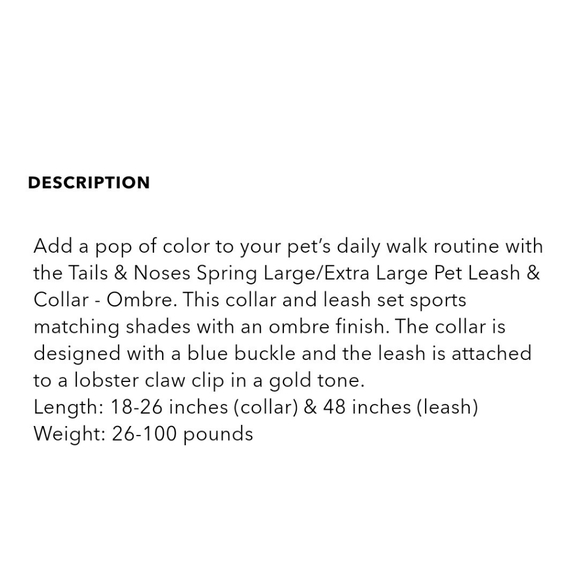 π50% OFF - NWTβΌοΈ Tails & Noses 3-pC Set of a Matching Collar & Leash with a Toy - Picture 4 of 7
